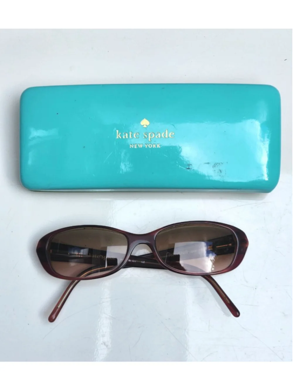 KATE SPADE Rowen Gradient‎ Burgundy Oval Sunglasses #34